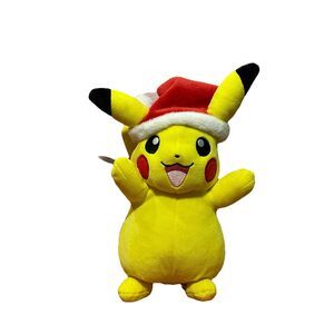 Pokemon Santa Pikachu w/ Santa Hat Christmas Plush 10" Stuffed Animal 2023 Game